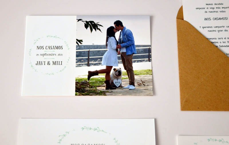 Invitaciones personalizadas Javi & Mili