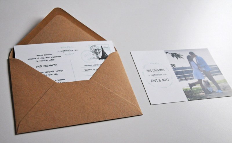 Invitaciones personalizadas Javi & Mili