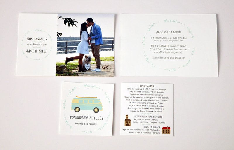 Invitaciones personalizadas Javi & Mili