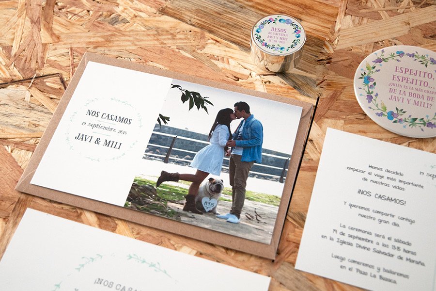 Invitaciones personalizadas Javi & Mili