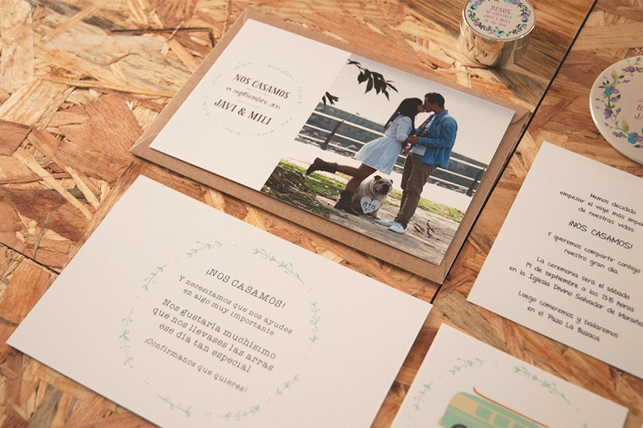 Invitaciones personalizadas Javi & Mili
